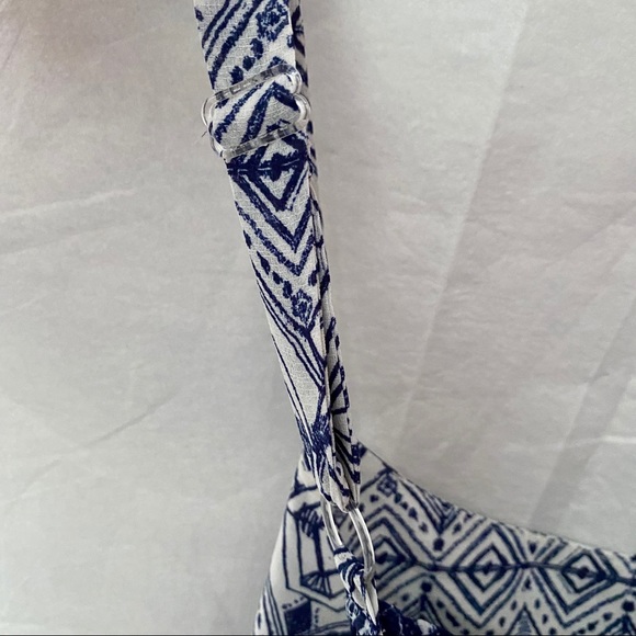 Navy blue & white cross back summer dress size xl - Picture 6 of 8